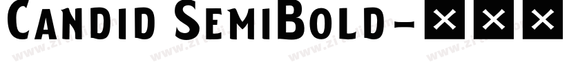 Candid SemiBold字体转换